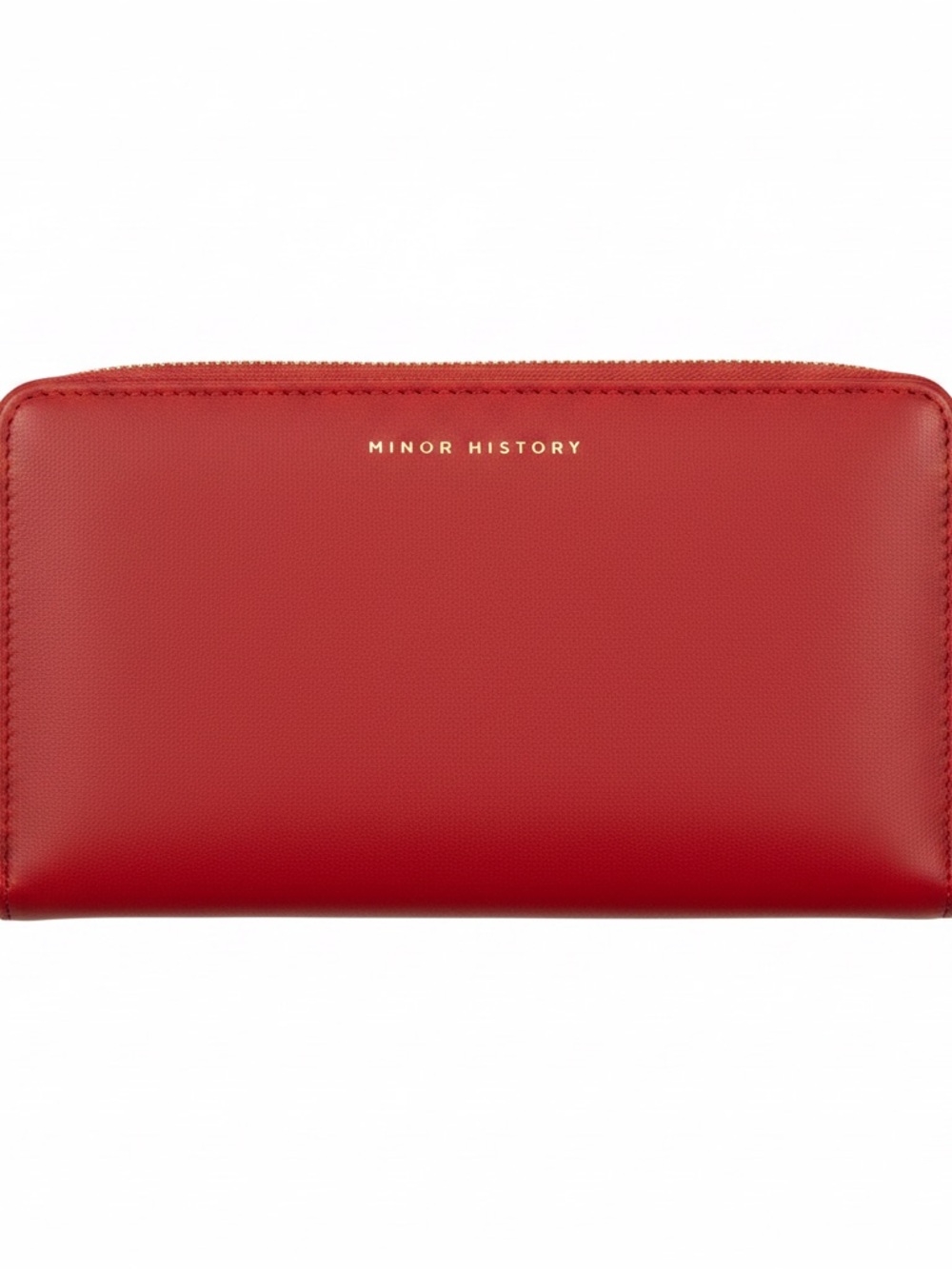 Minor History Red Zip-Around Leather Wallet
